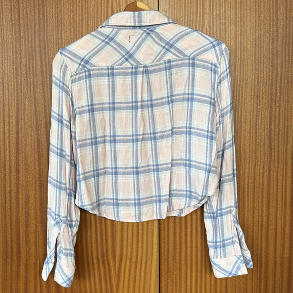 Rails pink and blue plaid button down shirt - Picture 3 of 3